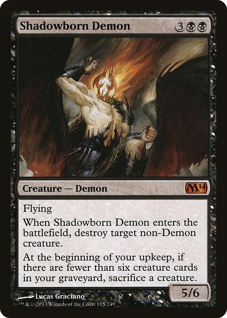 Shadowborn Demon (M14-115)  Foil - Magic 2014