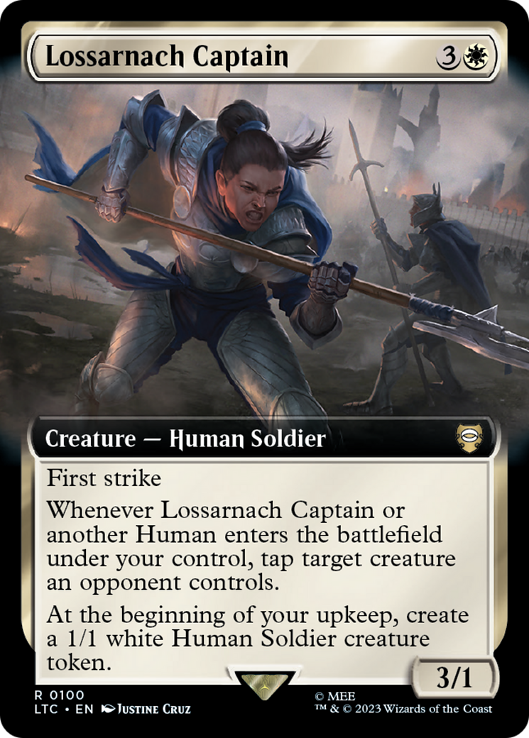 Lossarnach Captain (Extended Art) (LTC-100)  Foil - Tales of Middle-earth Commander: (Extended Art)