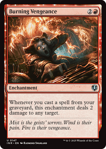 Burning Vengeance (INR-147)  - Innistrad Remastered: (enchantment)