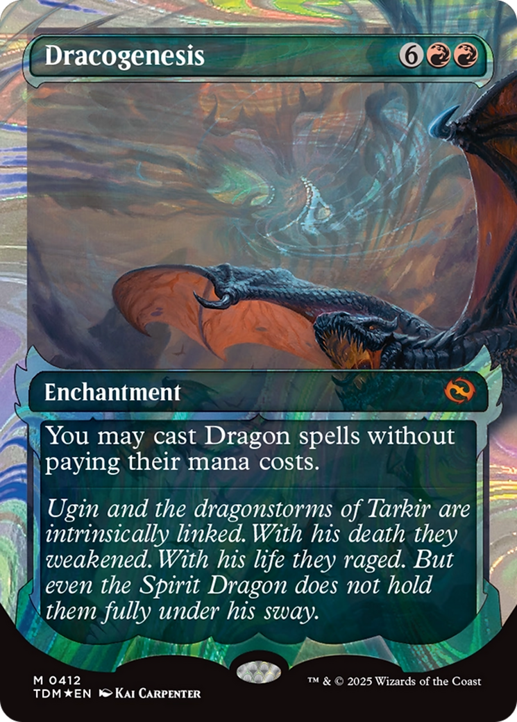 Dracogenesis (0412) (Showcase) (Halo Foil) (TDM-412)  Foil - Tarkir: Dragonstorm: (Showcase, enchantment)