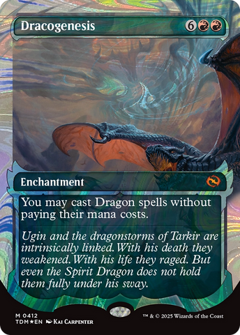 Dracogenesis (0412) (Showcase) (Halo Foil) (TDM-412)  Foil - Tarkir: Dragonstorm: (Showcase, enchantment)