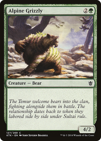 Alpine Grizzly (KTK-127)  Foil - Khans of Tarkir