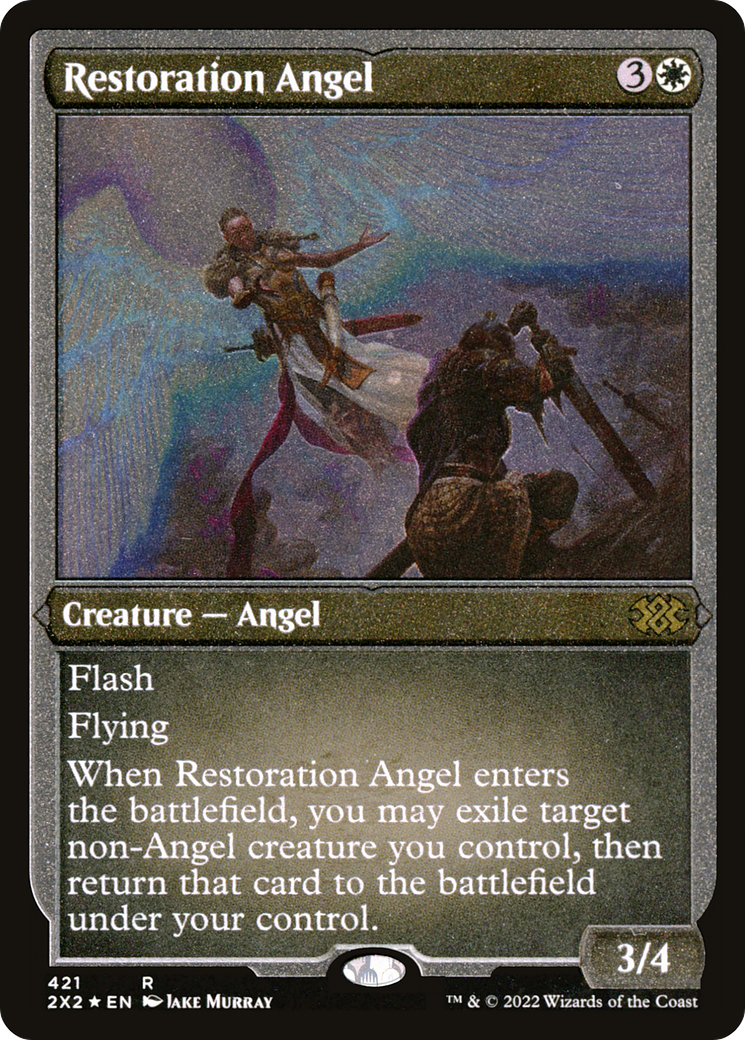 Restoration Angel (Foil Etched) (2X2-421)  Foil - Double Masters 2022