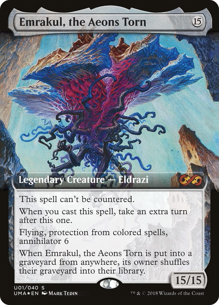 Emrakul, the Aeons Torn (UMA:BT-U01)  Foil - Ultimate Box Topper: (Extended Art)