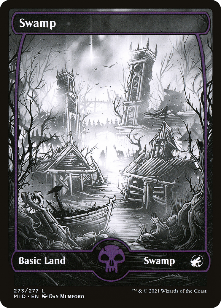 Swamp (273) (MID-273)  Foil - Innistrad: Midnight Hunt: (Full Art, Showcase)