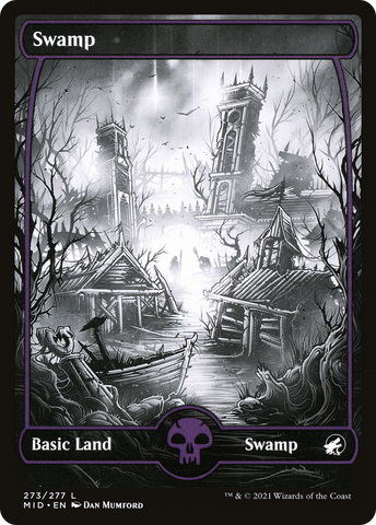 Swamp (273) (MID-273)  Foil - Innistrad: Midnight Hunt: (Full Art, Showcase)