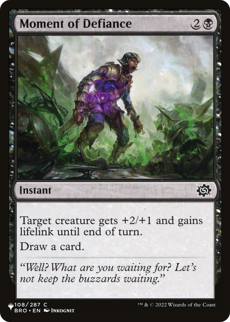 Moment of Defiance (LIST-BRO-108)  - The List