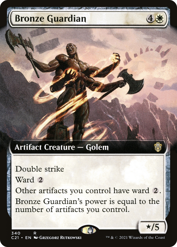 Bronze Guardian (Extended Art) (C21-340)  - Commander 2021: (Extended Art)