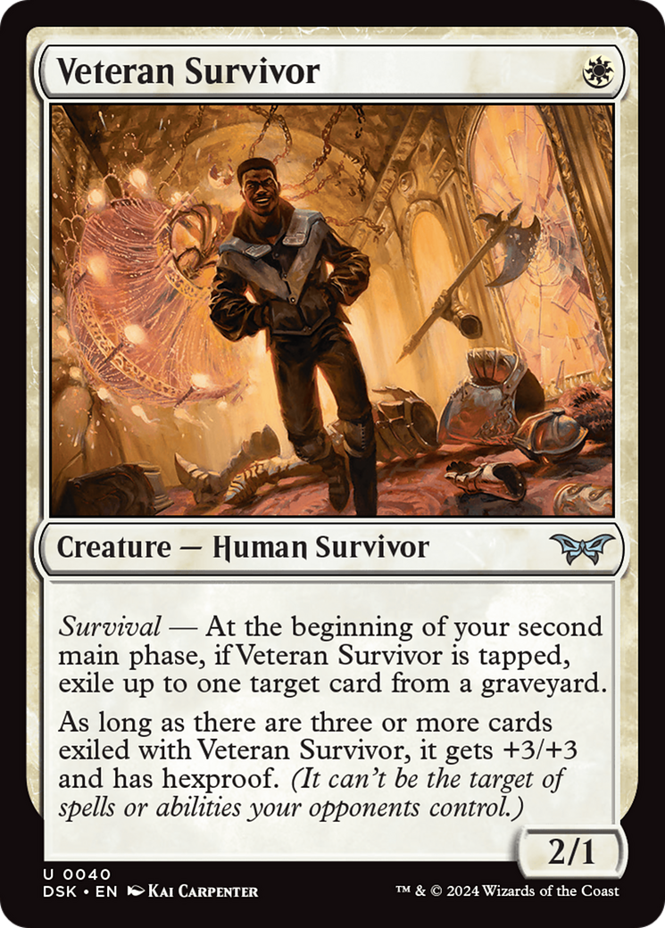 Veteran Survivor (DSK-040)  Foil - Duskmourn: House of Horror