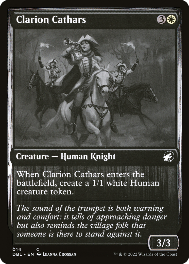 Clarion Cathars (DBL-014)  Foil - Innistrad: Double Feature