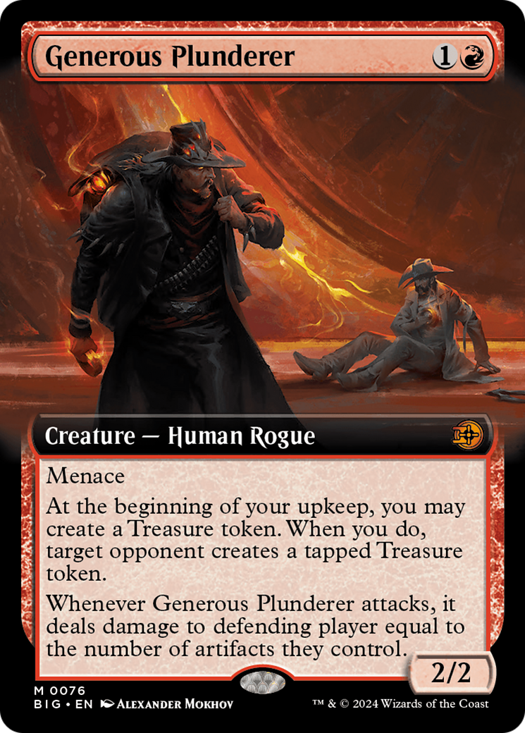 Generous Plunderer (Extended Art) (BIG-076)  Foil - The Big Score: (Extended Art)