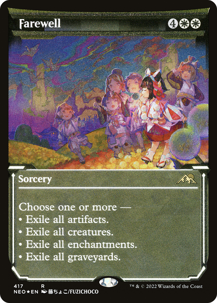 Farewell (NEO-417)  Etched Foil - Kamigawa: Neon Dynasty: (Showcase)