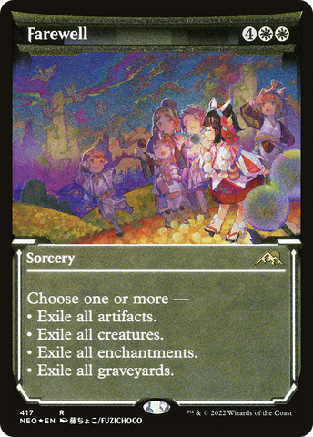 Farewell (NEO-417)  Etched Foil - Kamigawa: Neon Dynasty: (Showcase)