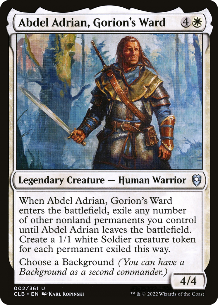 Abdel Adrian, Gorion's Ward (CLB-002)  - Commander Legends: Battle for Baldur's Gate