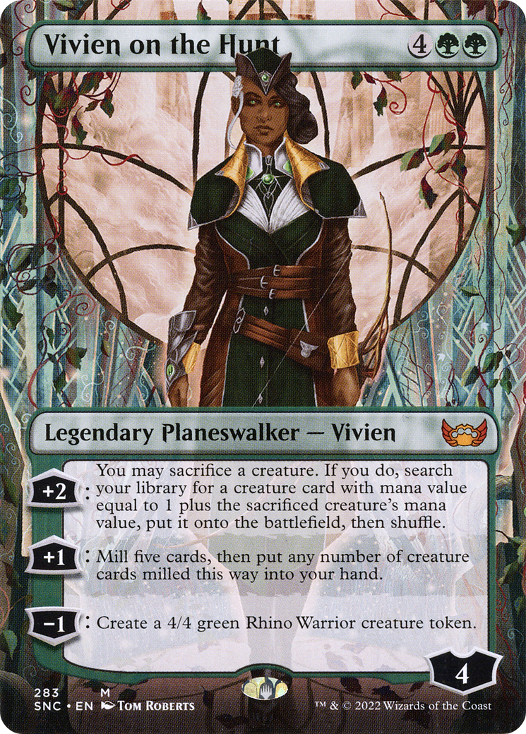 Vivien on the Hunt (Borderless) (SNC-283) - Streets of New Capenna (Borderless) Foil