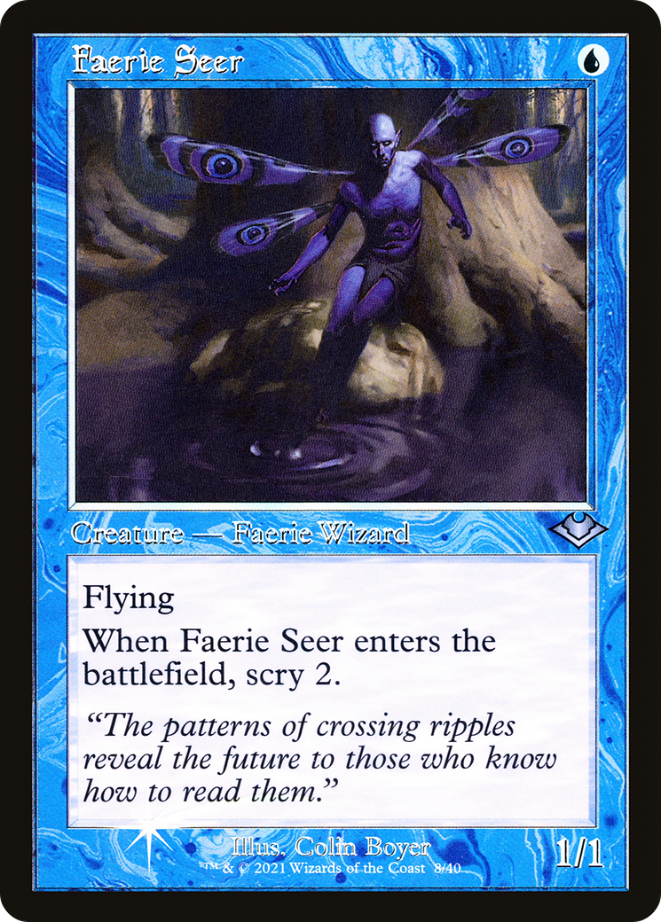 Faerie Seer (Retro Frame) (MH1-008)  Foil - Modern Horizons 1 Timeshifts