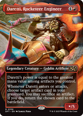 Daretti, Rocketeer Engineer (Borderless) (DFT-358) - Aetherdrift (Borderless) Foil