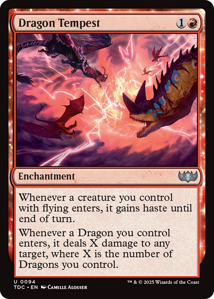 Dragon Tempest (TDC-094)  - Commander: Tarkir: Dragonstorm: (enchantment)