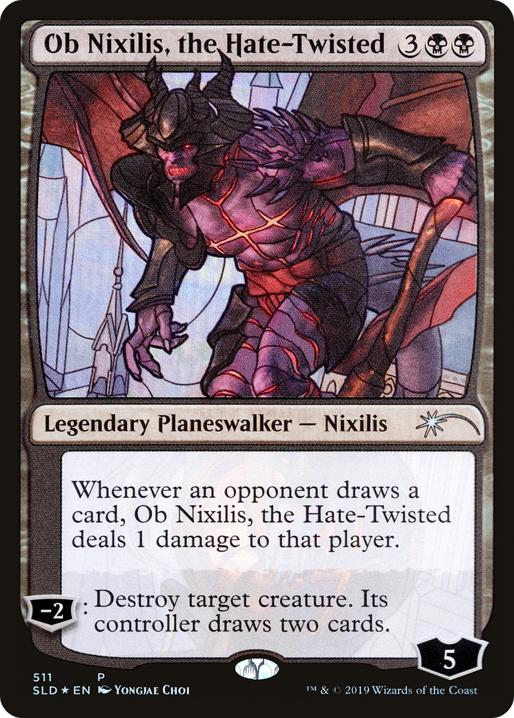 Ob Nixilis, the Hate-Twisted (Stained Glass) (SLD-511)  Foil - Secret Lair Drop