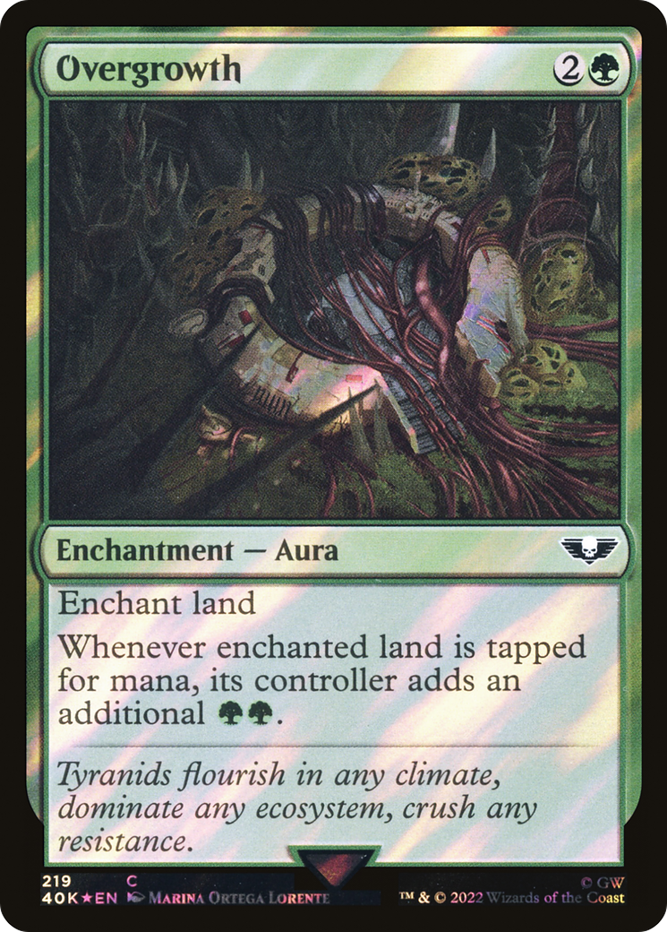 Overgrowth (Surge Foil) (40K-219)  Foil - Warhammer 40,000 Commander