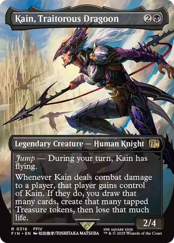 Kain, Traitorous Dragoon (Borderless) (FIN-316)  Foil - FINAL FANTASY