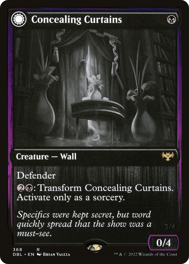 Concealing Curtains (DBL-368)  - Innistrad: Double Feature: (Double Faced Transform)