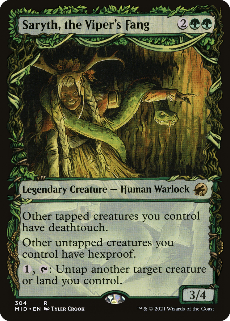 Saryth, the Viper's Fang (Showcase) (MID-304)  Foil - Innistrad: Midnight Hunt: (Showcase)