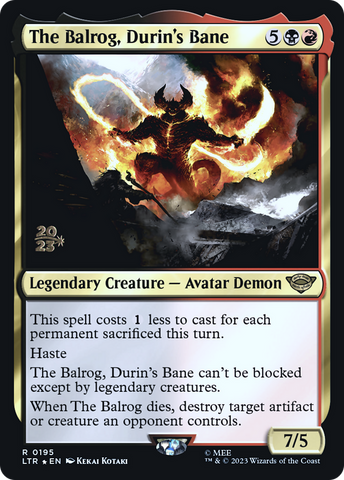 The Balrog, Durin's Bane (PRE-195)  Foil - Tales of Middle-earth Promos