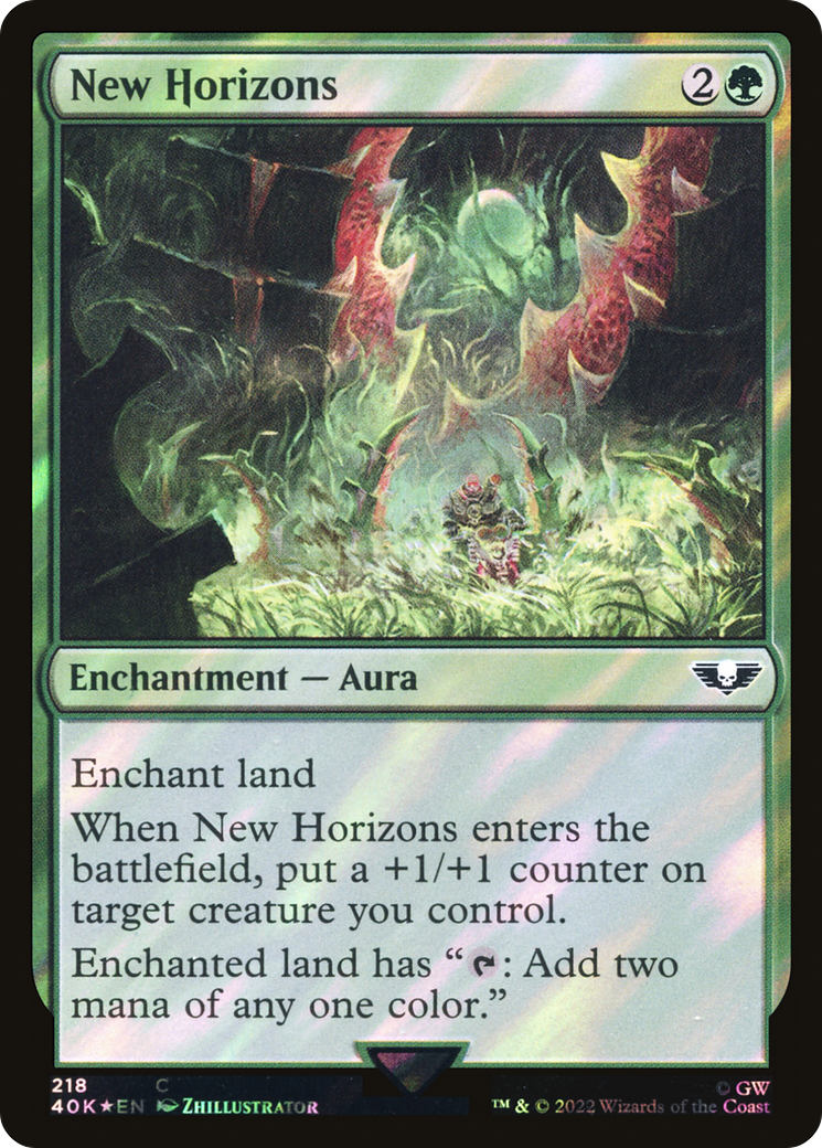 New Horizons (Surge Foil) (40K-218)  Foil - Warhammer 40,000 Commander