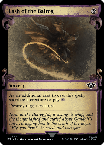 Lash of the Balrog (Showcase Scrolls) (LTR-543)  Foil - The Lord of the Rings: Tales of Middle-earth: (Showcase)
