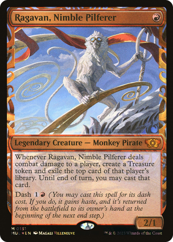 Ragavan, Nimble Pilferer (Halo Foil) (MUL-151)  Foil - Multiverse Legends: (Showcase)