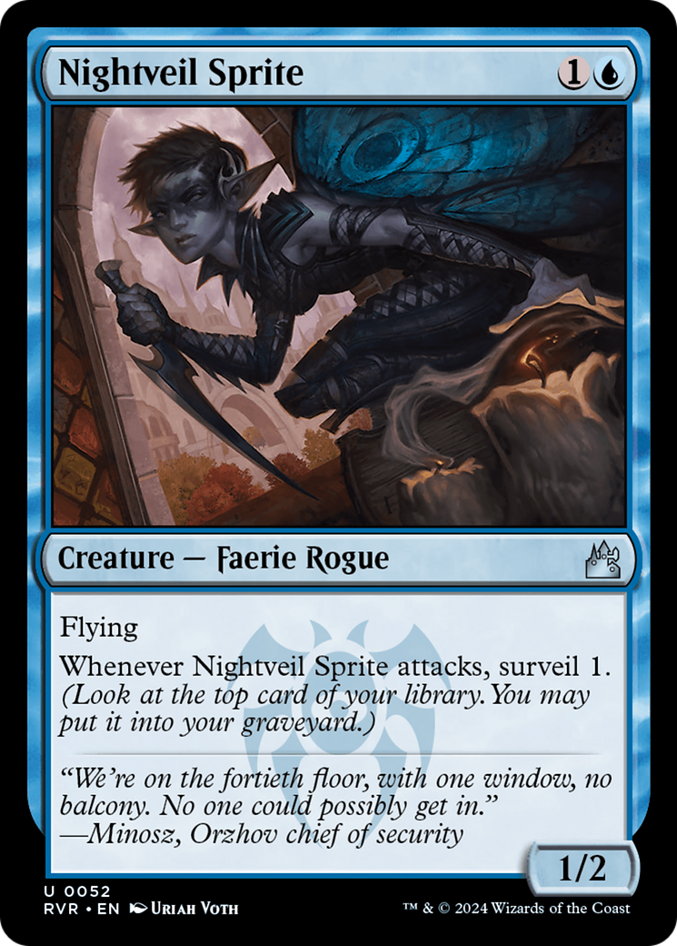 Nightveil Sprite (RVR-052)  Foil - Ravnica Remastered