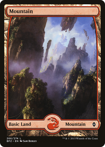 Mountain (266) - Full Art (BFZ-266)  Foil - Battle for Zendikar