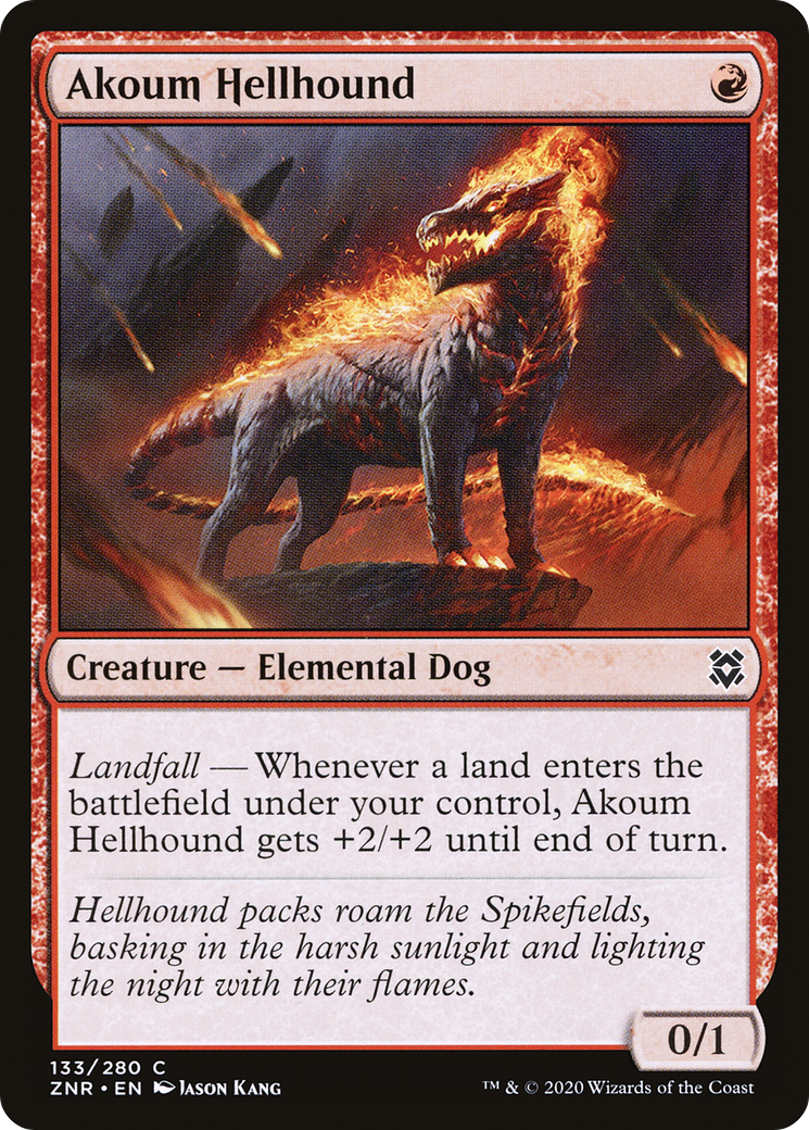 Akoum Hellhound (ZNR-133)  - Zendikar Rising