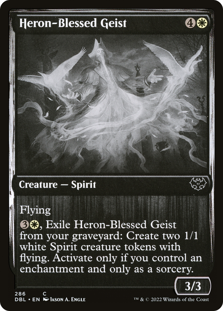 Heron-Blessed Geist (DBL-286)  Foil - Innistrad: Double Feature