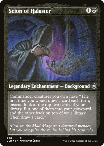 Scion of Halaster (CLB-498)  Etched Foil - Commander Legends: Battle for Baldur's Gate