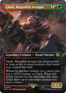 Gimli, Mournful Avenger (Borderless) (LTR-436)  Foil - The Lord of the Rings: Tales of Middle-earth