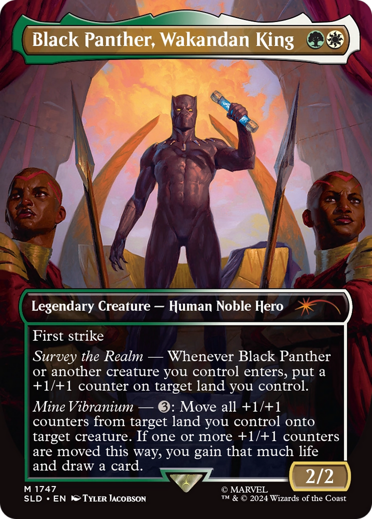 Black Panther, Wakandan King (SLD-1747)  - Secret Lair Drop (Borderless)