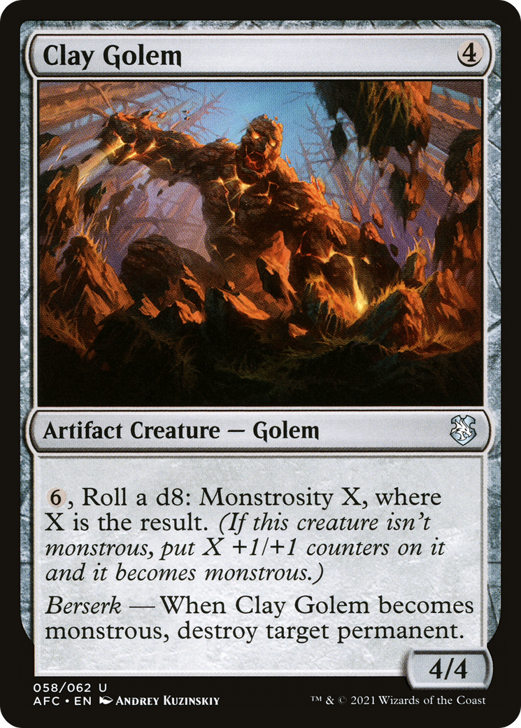 Clay Golem (AFC-058) - Adventures in the Forgotten Realms Commander