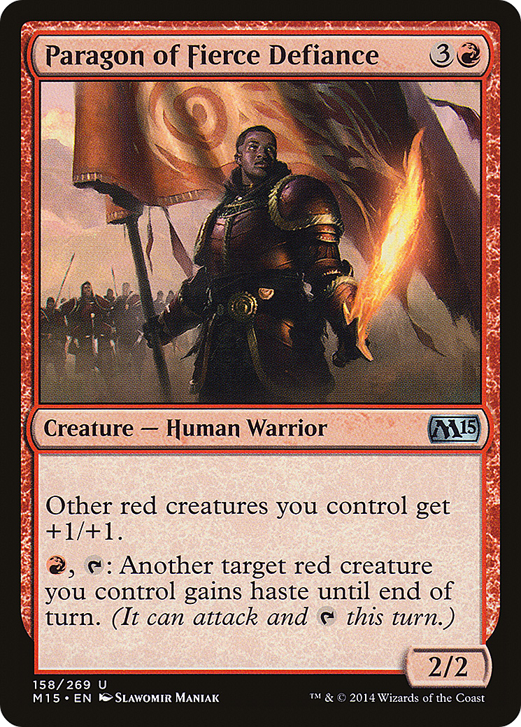 Paragon of Fierce Defiance (M15-158)  - Magic 2015