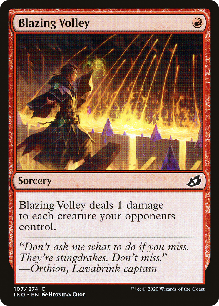 Blazing Volley (IKO-107)  Foil - Ikoria: Lair of Behemoths