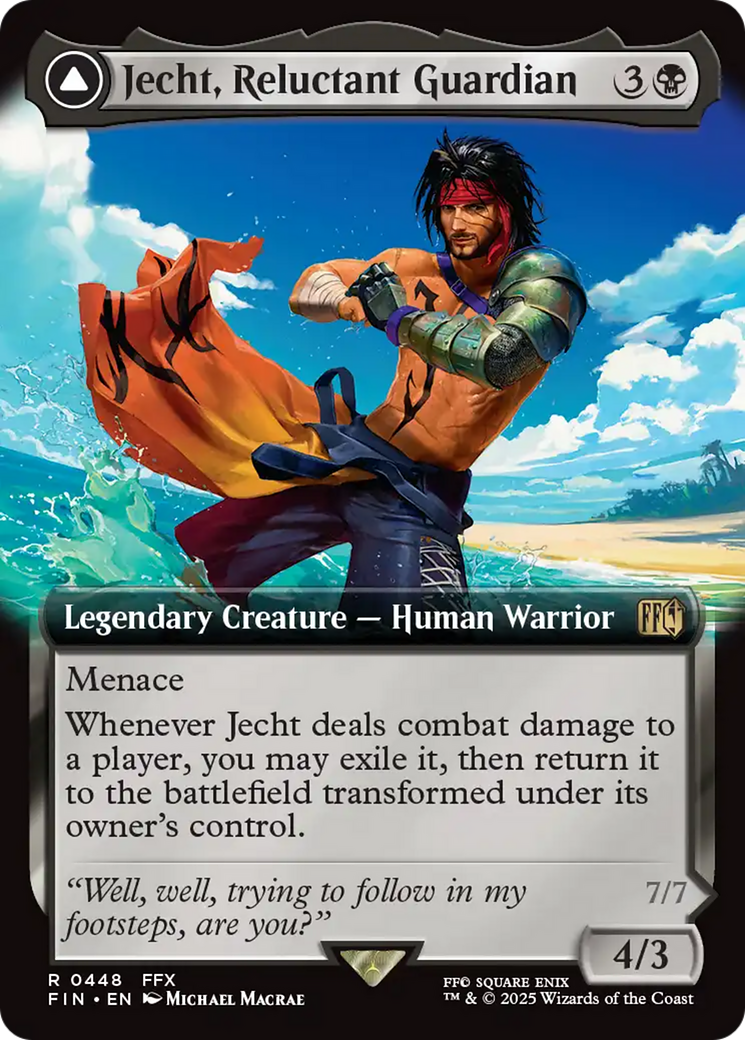 Jecht, Reluctant Guardian // Braska's Final Aeon (FIN-448) - FINAL FANTASY: (enchantment, Extended Art) Foil