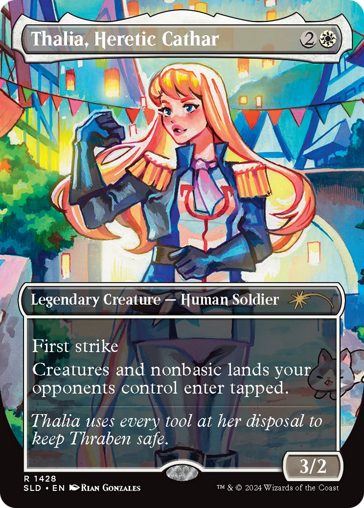 Thalia, Heretic Cathar (SLD-1428)  - Secret Lair Drop (Borderless)