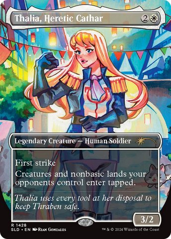 Thalia, Heretic Cathar (SLD-1428)  - Secret Lair Drop (Borderless)