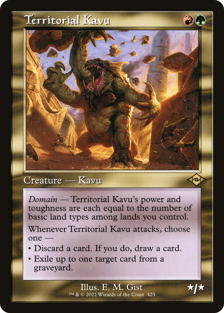 Territorial Kavu (Retro Frame) (MH2-425) - Modern Horizons 2 Etched Foil