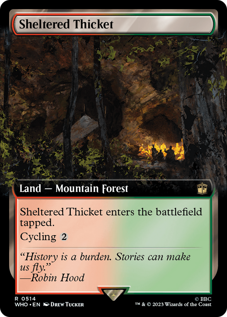 Sheltered Thicket (Extended Art) (WHO-514)  Foil - Doctor Who: (Extended Art)