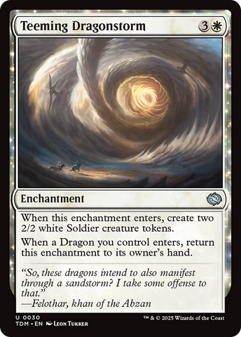 Teeming Dragonstorm (TDM-030) - Tarkir: Dragonstorm: (enchantment)