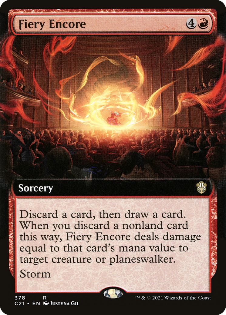 Fiery Encore (Extended Art) (C21-378)  - Commander 2021: (Extended Art)