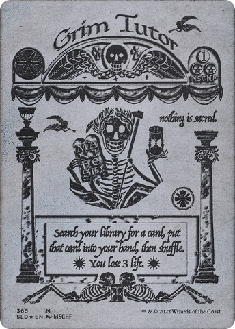 Grim Tutor (Silver Laminate) (SLD-365)  Foil - Secret Lair Drop (Borderless)