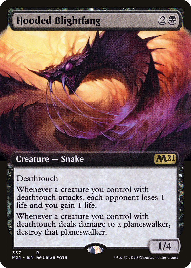 Hooded Blightfang (Extended Art) (M21-357)  - Core Set 2021: (Extended Art)